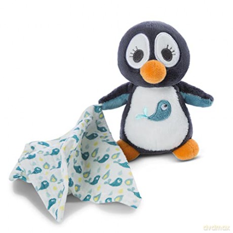 Soft Toy penguin Watschili 3D 13 cm with muslin