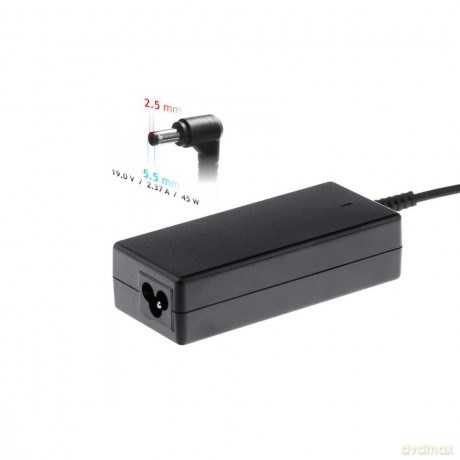Akyga zasilacz do notebooka (19 V | 2,37 A | 45 W | 5,5x2,5mm) AK-ND-61