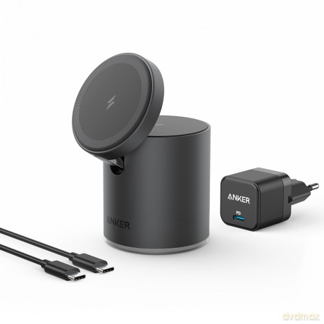 Anker ładowarka indukcyjna PowerWave Mag-Go 2in1 Dock czarna
