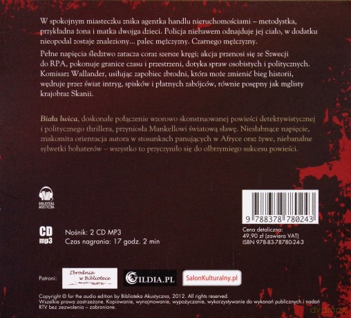 Biała lwica  - Mankell Henning [AUDIOBOOK] (digipack) [CD]
