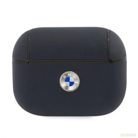 BMW etui do AirPods Pro BMBKTRI61CAPNBK granatowe Geniune Leather Silver Logo [ETUI]