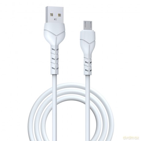 Devia kabel Kintone USB - MicroUSB 1,0 m 2,1A biały