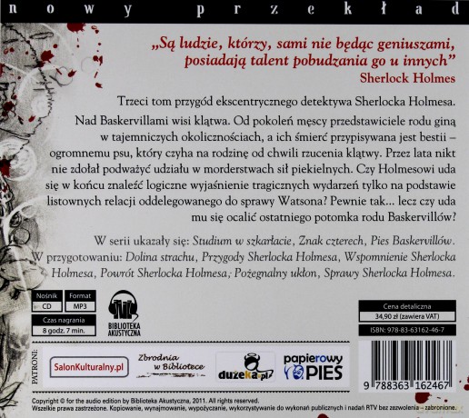 Pies Baskervillów  - Doyle Arthur Conan (digipack) [AUDIOBOOK] [CD]