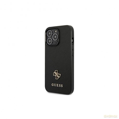 Guess nakładka do iPhone 13 Pro Max 6,7" GUHCP13XPS4MK hardcase Saffiano Small 4G czarna [ETUI]