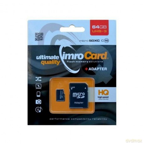 Imro karta pamięci 64GB microSDXC kl. 10 UHS-3 + adapter