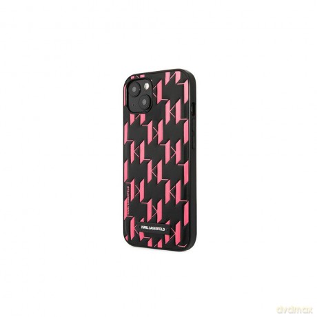 Karl Lagerfeld nakładka do iPhone 13 KLHCP13MMNMP1P czarna hard case Monogram and plaque [ETUI]
