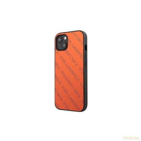 Karl Lagerfeld nakładka do iPhone 13 KLHCP13MPTLO pomarańczowa hard case Allover Logo [ETUI]