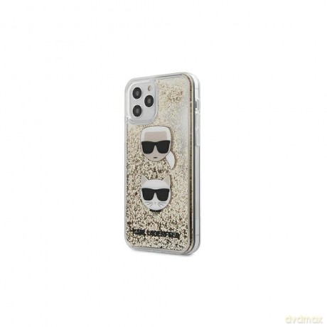 Karl Lagerfeld nakładka do iPhone 13 Pro Max 6,7" KLHCP13XGKCD złota hard case Liquid Glitter Karl&Choupette [ETUI]