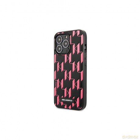 Karl Lagerfeld nakładka do iPhone 13 Pro Max KLHCP13XMNMP1P czarna hard case Monogram and plaque [ETUI]