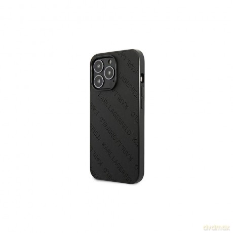 Karl Lagerfeld nakładka do iPhone 13 Pro Max KLHCP13XPTLK czarna hard case Allover Logo [ETUI]
