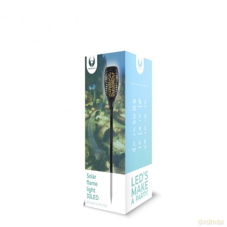 Lampa ogrodowa pochodnia 33LED 600mAh Ni-Mh solarna IP65