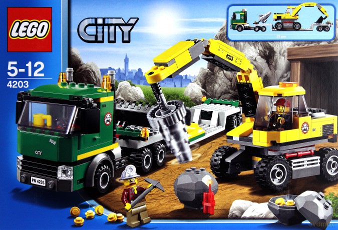 LEGO CITY - Koparka z transporterem 4203 [KLOCKI]