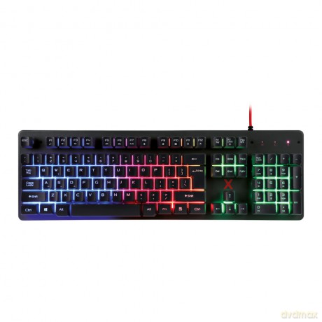 Maxlife Gaming klawiatura przewodowa MXGK-200 PL 1,8 m czarna