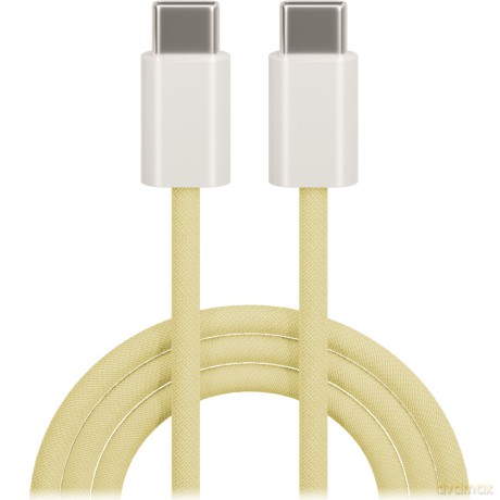 Maxlife kabel MXUC-06 USB-C - USB-C 1,0 m 20W żólty nylonowy