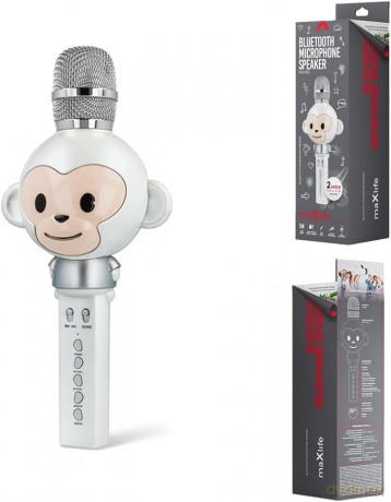Maxlife mikrofon z głośnikiem Bluetooth Animal MX-100 biały