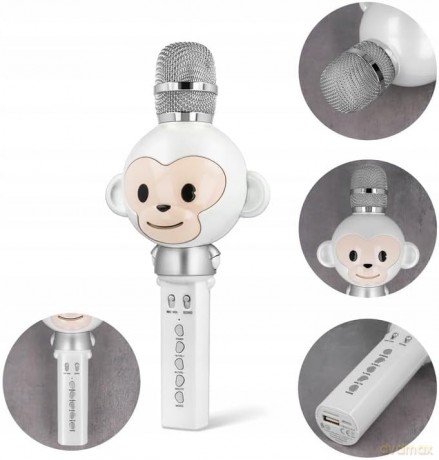 Maxlife mikrofon z głośnikiem Bluetooth Animal MX-100 biały