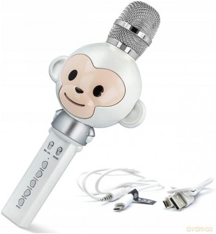 Maxlife mikrofon z głośnikiem Bluetooth Animal MX-100 biały