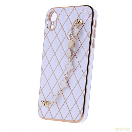 Nakładka Glamour do iPhone XR biała [ETUI]