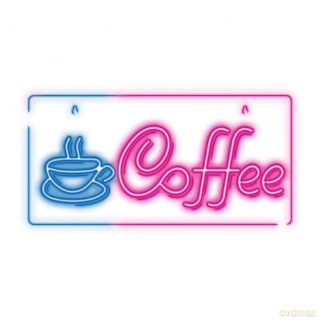 Neon PLEXI LED COFFEE niebieski róż NNE11 Neolia