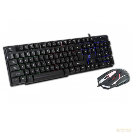 Rebeltec zestaw przewodowy: klawiatura LED + mysz dla graczy OPPRESSOR
