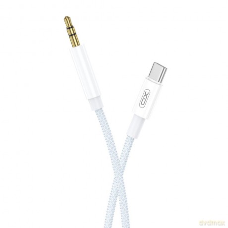 XO kabel audio NB-R211B USB-C - jack 3,5mm 1,0 m biało-niebieski