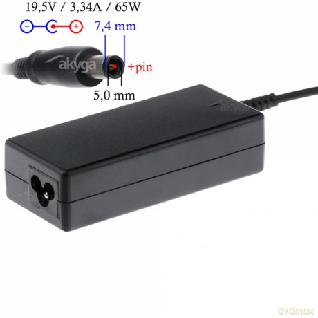 Zasilacz do laptopa DELL AK-ND-05 19.5V/3.34A 65W 7.4x5.0 mm + pin DELL
