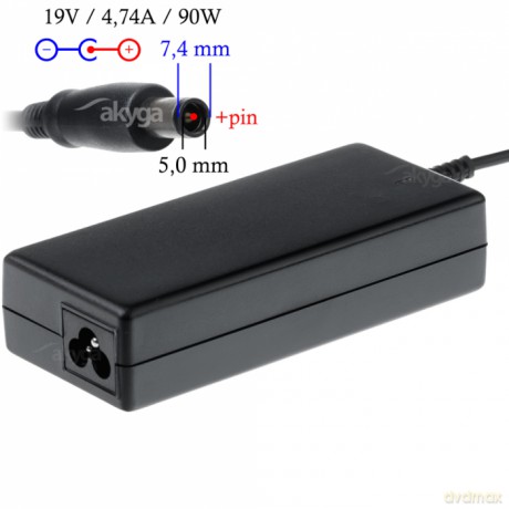 Zasilacz do laptopa HP AK-ND-04 19V/4.74A 90W 7.4x5.0 mm + pin HP