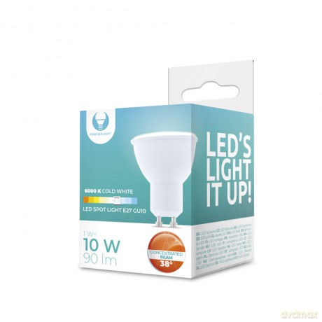 Żarówka LED GU10 1W 230V 6000K 90lm 38° Forever Light