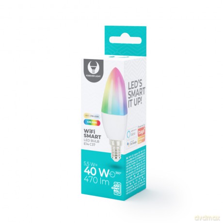 Żarówka LED SMART E14 C37 5,5W RGB+CCT+DIM Tuya 470lm 230V Forever Light