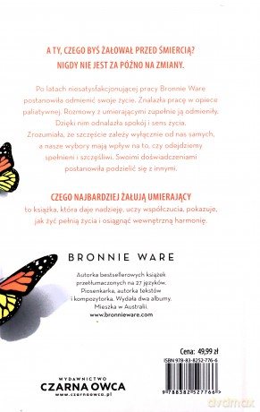 Czego najbardziej żałują umierający - Bronnie Ware [KSIĄŻKA]