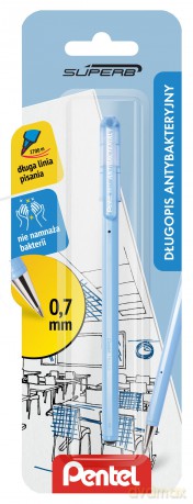 Długopis SuperB antybakteryjny BK77AB czarny 1 szt.