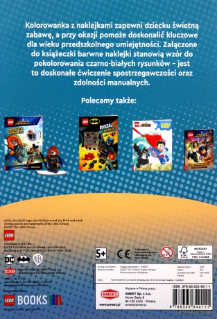 LEGO DC Super Heroes Kolorowanka z naklejkami NA-6452 [KSIĄŻKA]