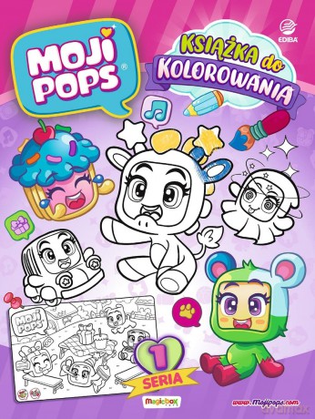 MojiPops książka do kolorowania seria 1 [KSIĄŻKA]