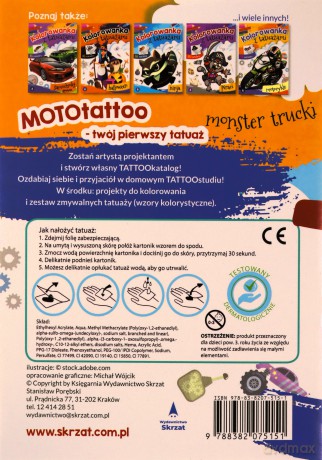 Monster trucki. Kolorowanka z tatuażami [KSIĄŻKA]