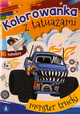 Monster trucki. Kolorowanka z tatuażami [KSIĄŻKA]