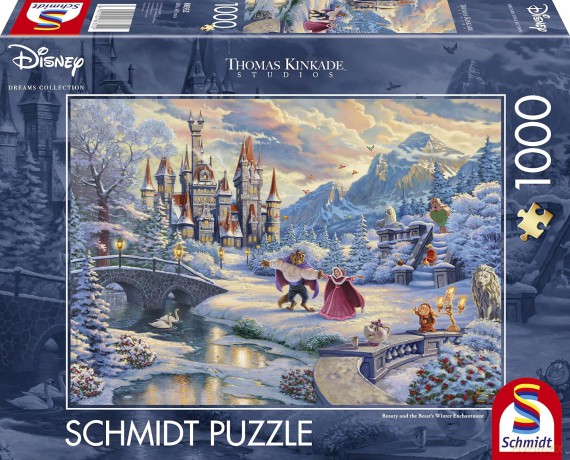 Puzzle 1000 el. SQ T. KINKADE Piękna i Bestia zima [PUZZLE]