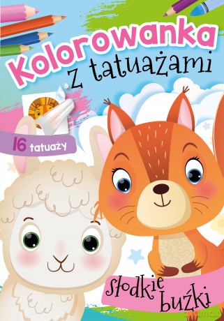 Słodkie buźki. Kolorowanka z tatuażami [KSIĄŻKA]