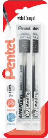 Wkład do piór kulkowych EnerGel LR7 czarny 2 szt.