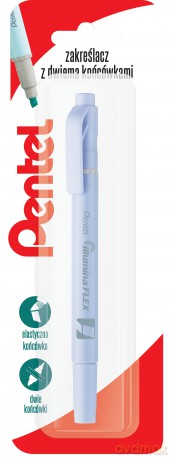 Zakreślacz dwustronny SLW11P pastelowy niebieski 1 szt.