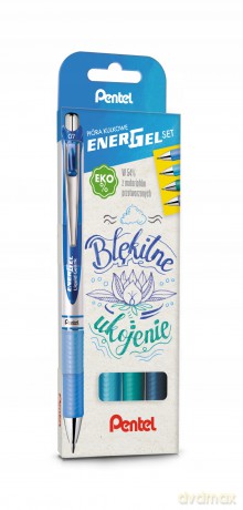 Zestaw piór EnerGel BL77 błękitne ukojenie 4 kolory