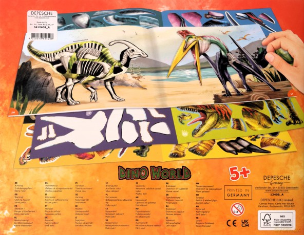 Zestaw z naklejkami Dino World 12408A