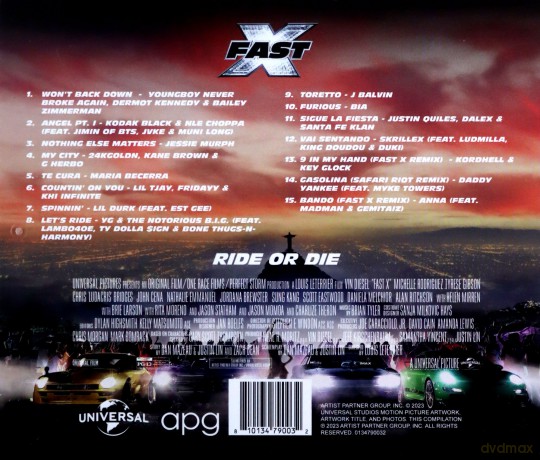 Fast&Furious: The Fast Saga Fast X soundtrack [CD]