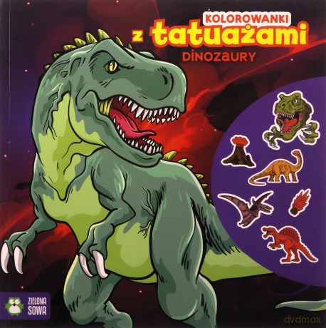 Kolorowanki z tatuażami. Dinozaury [KSIĄŻKA]