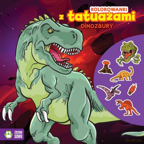 Kolorowanki z tatuażami. Dinozaury [KSIĄŻKA]