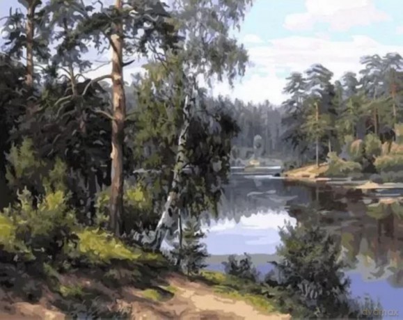 Malowanie po numerach Nad rzeką GX7799