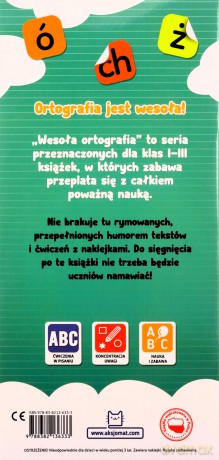 Wesoła ortografia. Ćwiczenia z naklejkami. Klasa 1 - Bogusław Michalec [KSIĄŻKA]