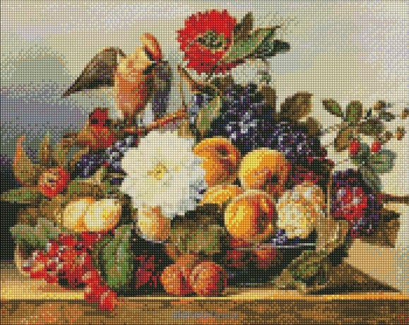 Diamentowa mozaika - Jemiołuszka obiad 40x50 cm