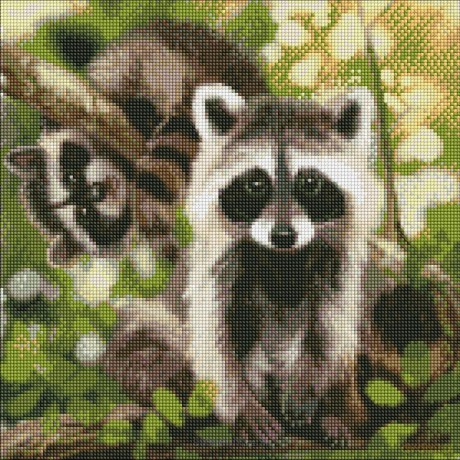 Diamentowa mozaika - Przyjaciele w paski 40x40 cm