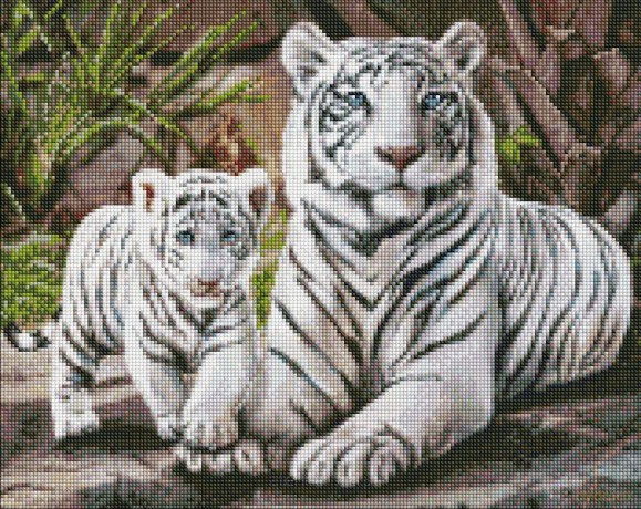 Diamentowa mozaika - Rodzina bengalska 40x50 cm