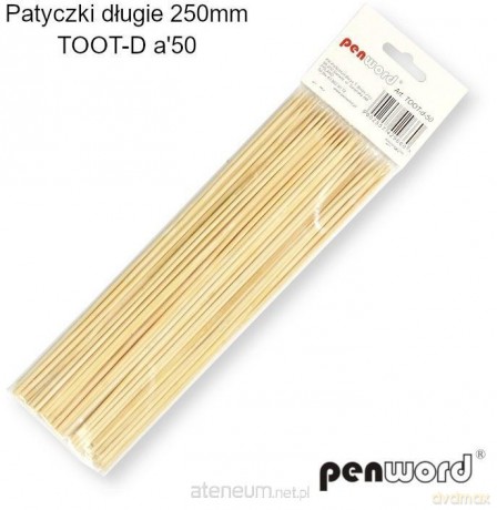Drewniane patyczki długie 250mm 50 szt